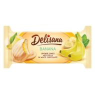 Piskótakorong banános 135g feh.csokis  Delisana