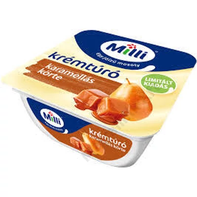 Krémtúró MIA karamell-körte 90gr Milli