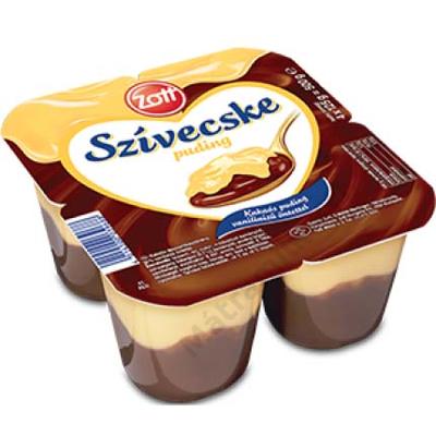 Szívecske puding 4*125g kakaó vaníliaönt