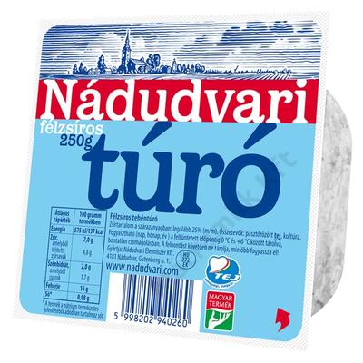 Tehéntúró félzsíros 250gr Nádudvari