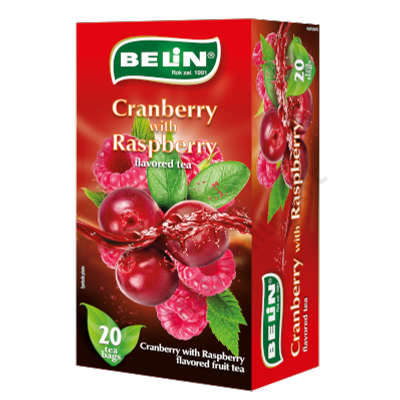 Tea vörösáfonya-málna  20*2g Belin